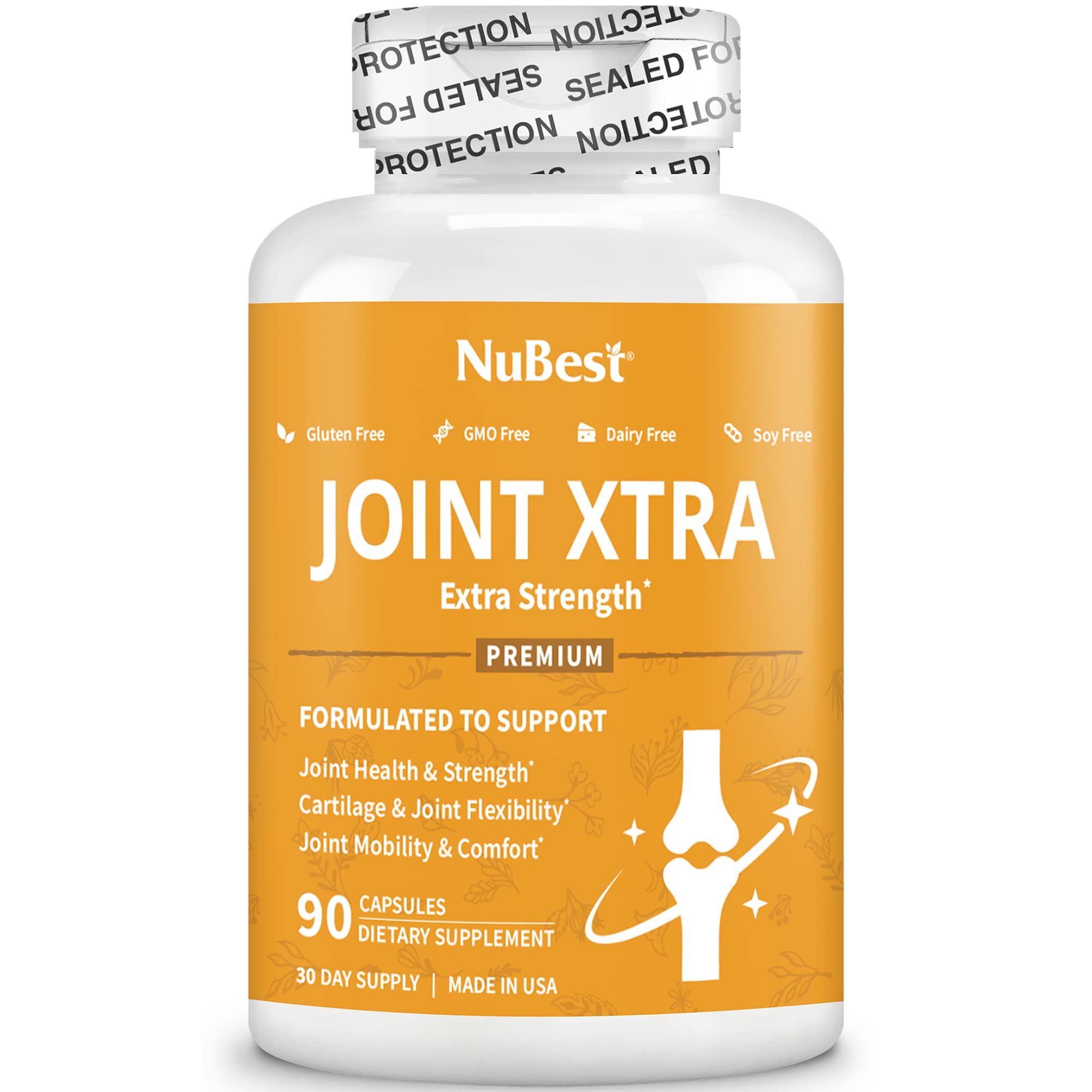 NuBest Joint Xtra - Joint Support Supplement | Joint Health Formula with Triple Joint Strength - Glucosamine, Chondroitin, Turmeric, MSM | 1 Month Supply - TrustMedUSA