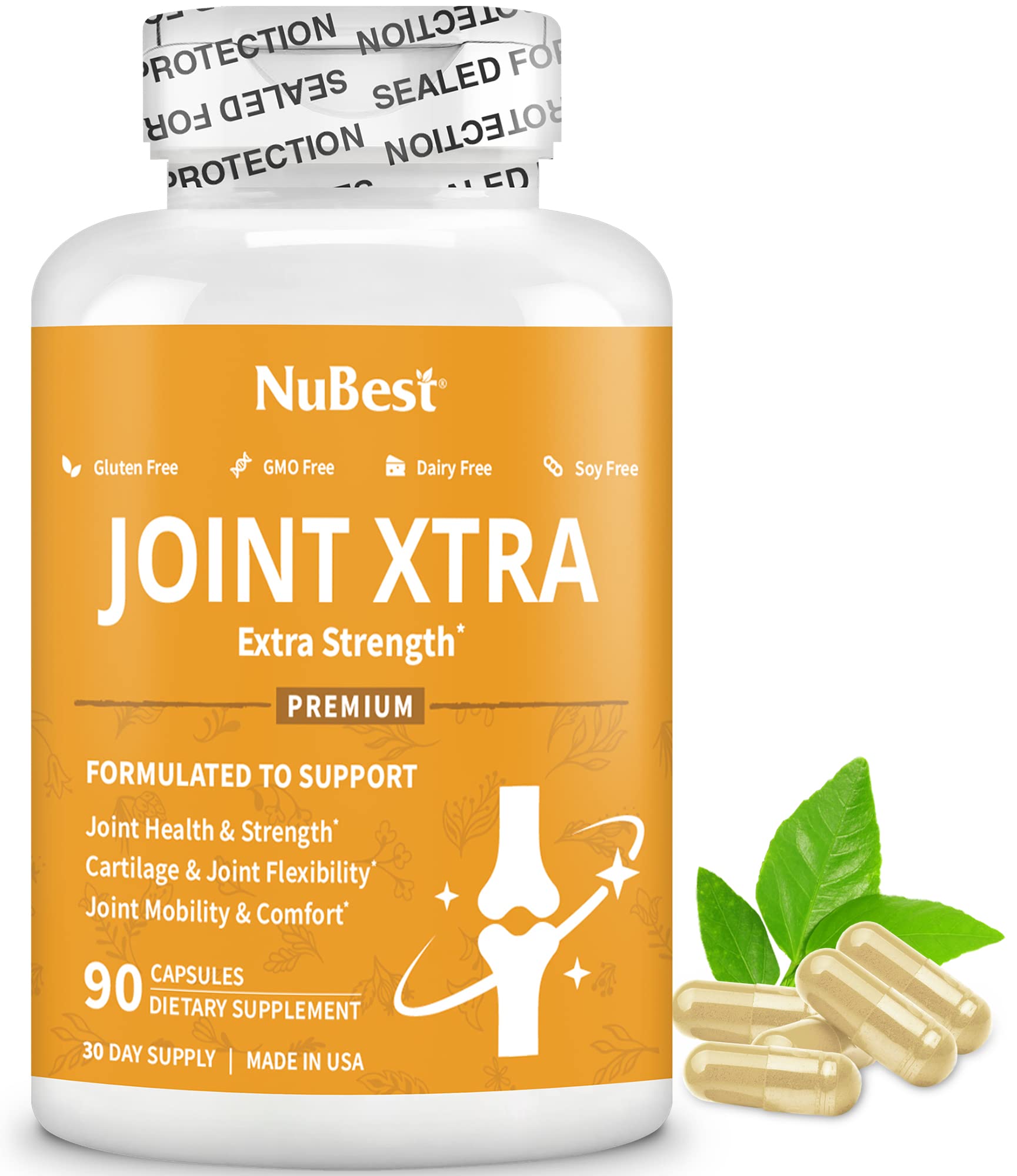 NuBest Joint Xtra - Joint Support Supplement | Joint Health Formula with Triple Joint Strength - Glucosamine, Chondroitin, Turmeric, MSM | 1 Month Supply - TrustMedUSA