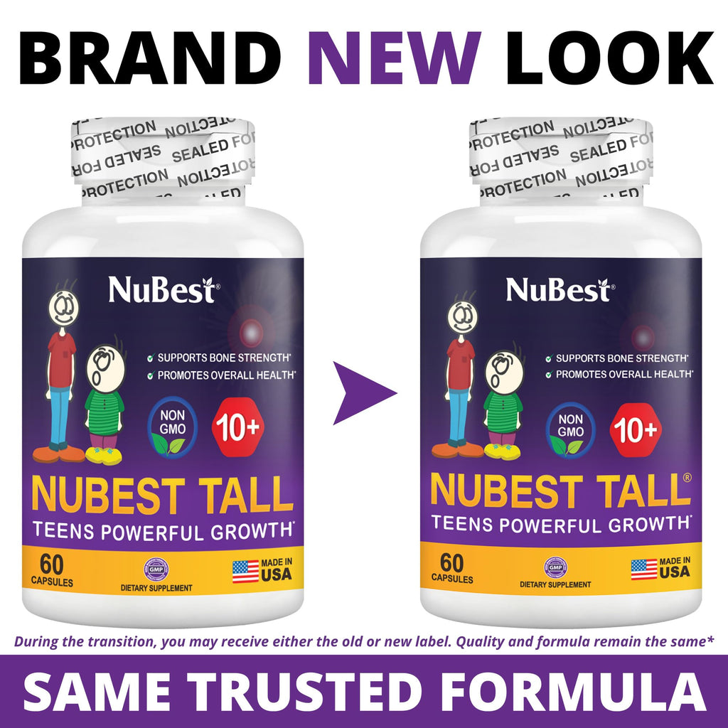 NuBest Tall 10+ Premium Bone Strength Formula, Enhanced Immunity and Overall Health for Age 10+ with Calcium, Vitamin D3, Vitamin K2 - TrustMedUSA