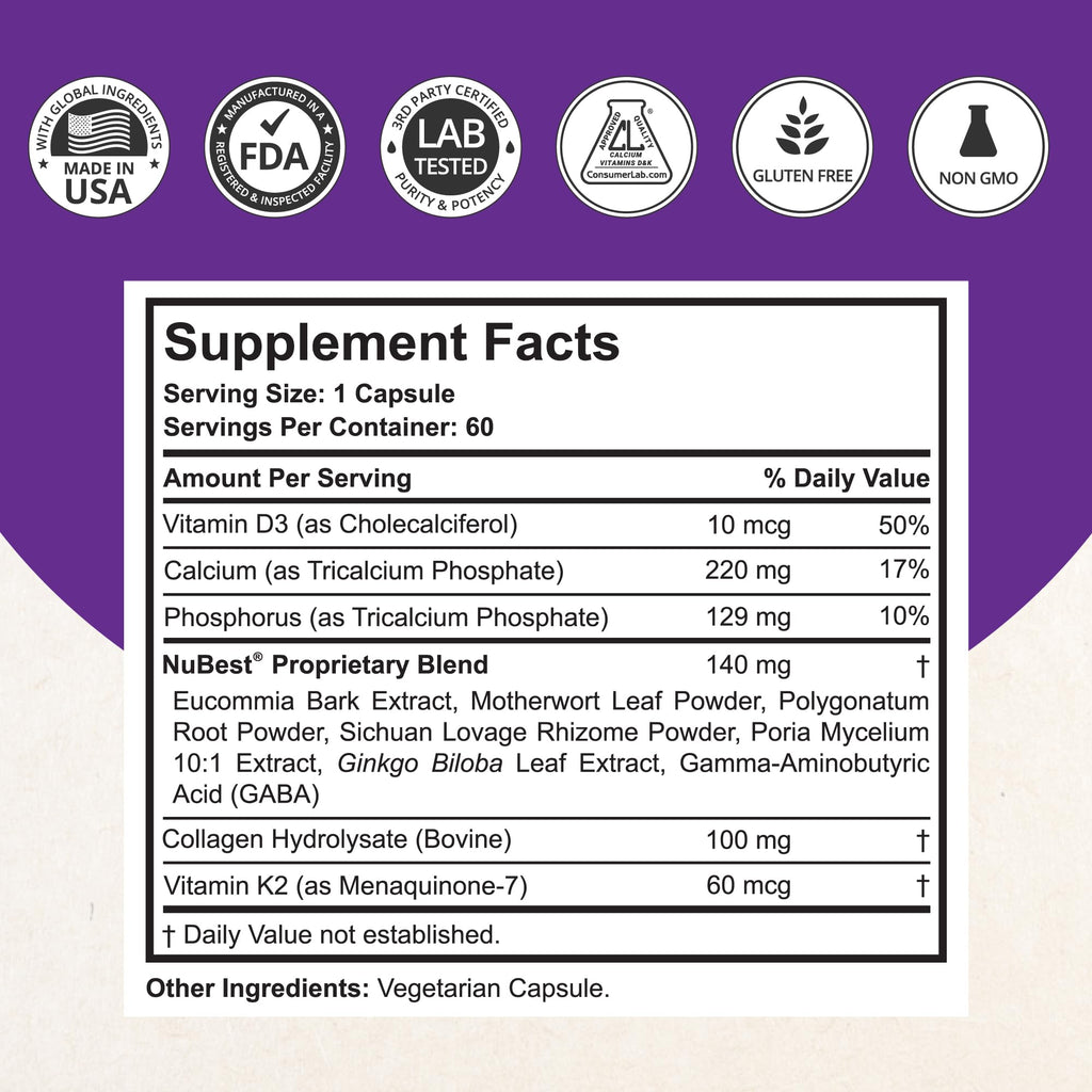 NuBest Tall 10+ Premium Bone Strength Formula, Enhanced Immunity and Overall Health for Age 10+ with Calcium, Vitamin D3, Vitamin K2 - TrustMedUSA