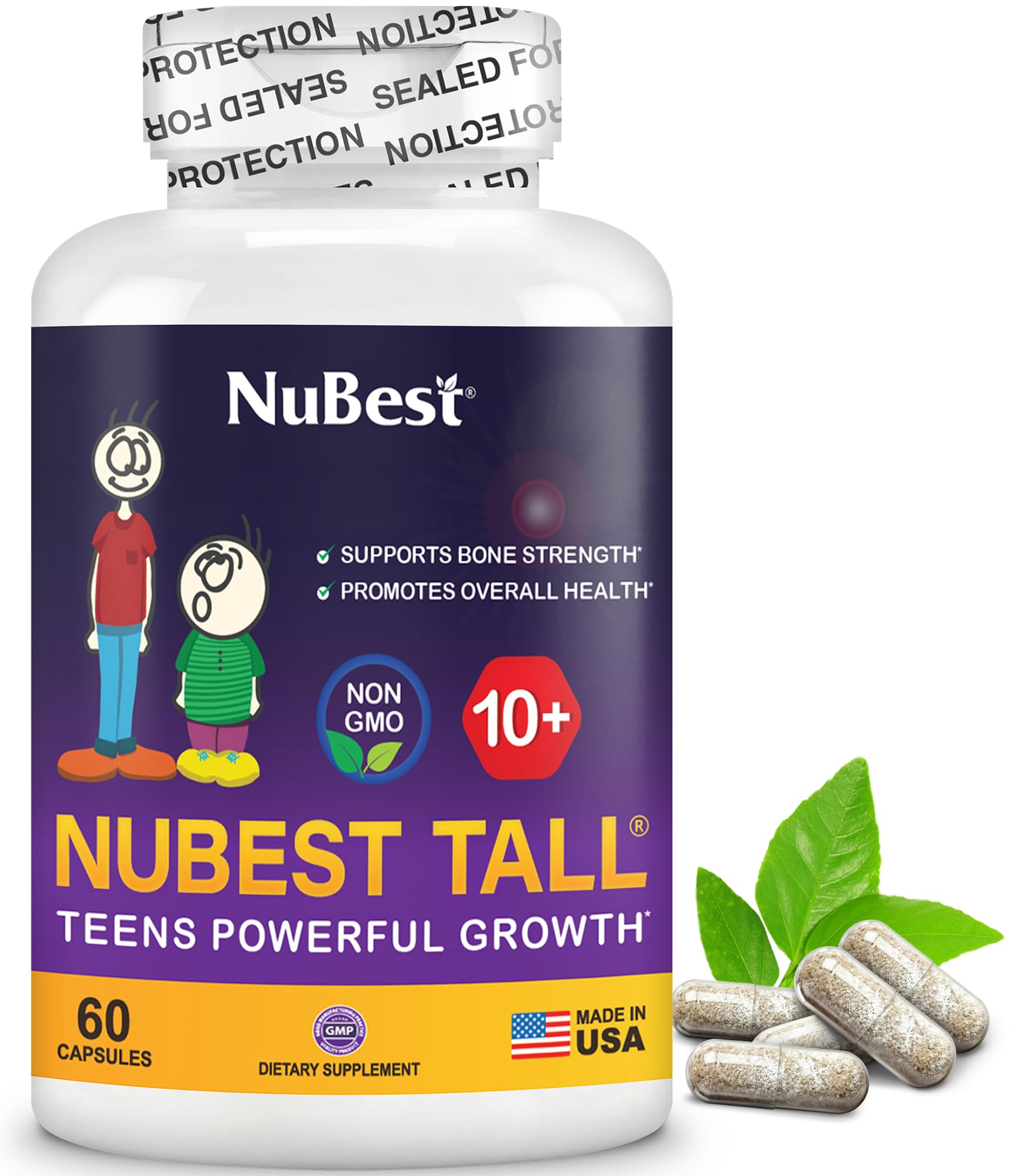NuBest Tall 10+ Premium Bone Strength Formula, Enhanced Immunity and Overall Health for Age 10+ with Calcium, Vitamin D3, Vitamin K2 - TrustMedUSA