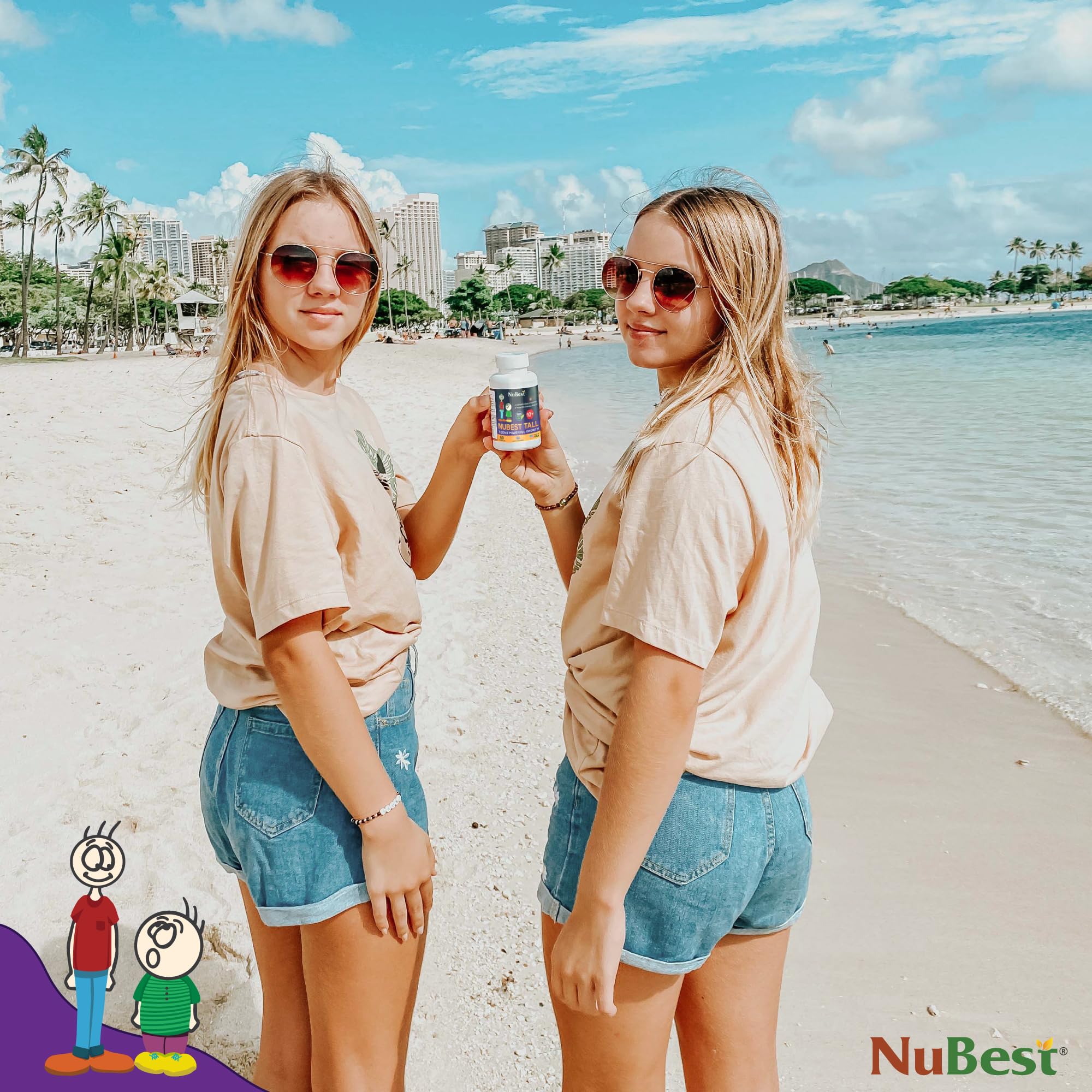 NuBest Tall 10+ Premium Bone Strength Formula, Enhanced Immunity and Overall Health for Age 10+ with Calcium, Vitamin D3, Vitamin K2 - TrustMedUSA