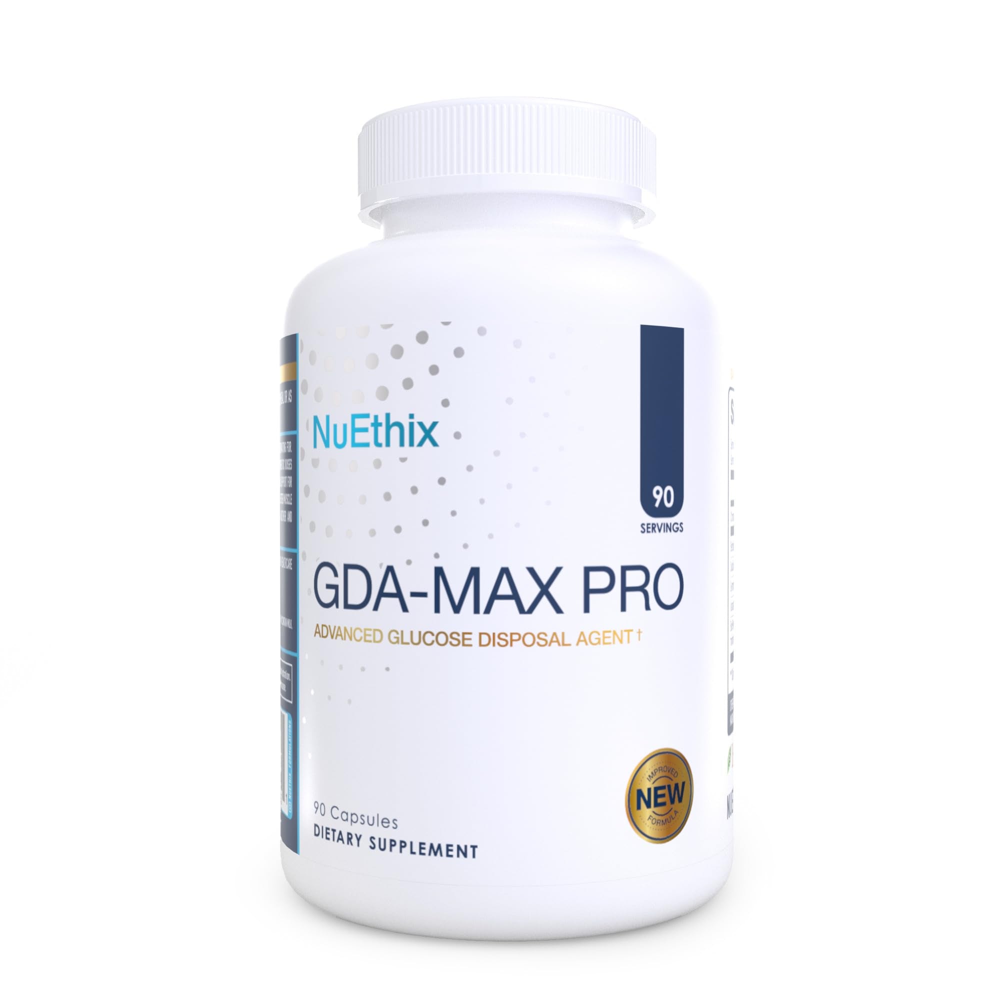 NuEthix Formulations GDA-MAX PRO, Double Berbine HCL Supplement, Supports Glucose Metabolism, Weight Management, Immune Support, Heart Health - Non GMO, Gluten Free, Dairy Free, 90 Count - TrustMedUSA