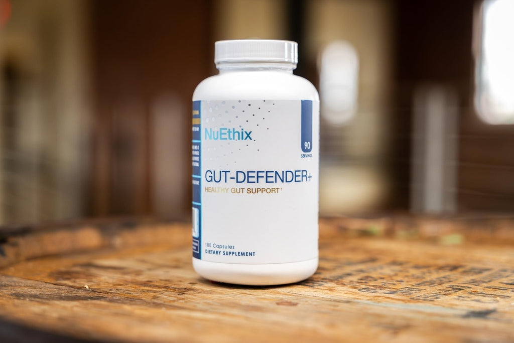 NuEthix Formulations Gut Defender+ Microbiome Balance Dietary Supplement, 180 Capsules, 90 Servings - TrustMedUSA