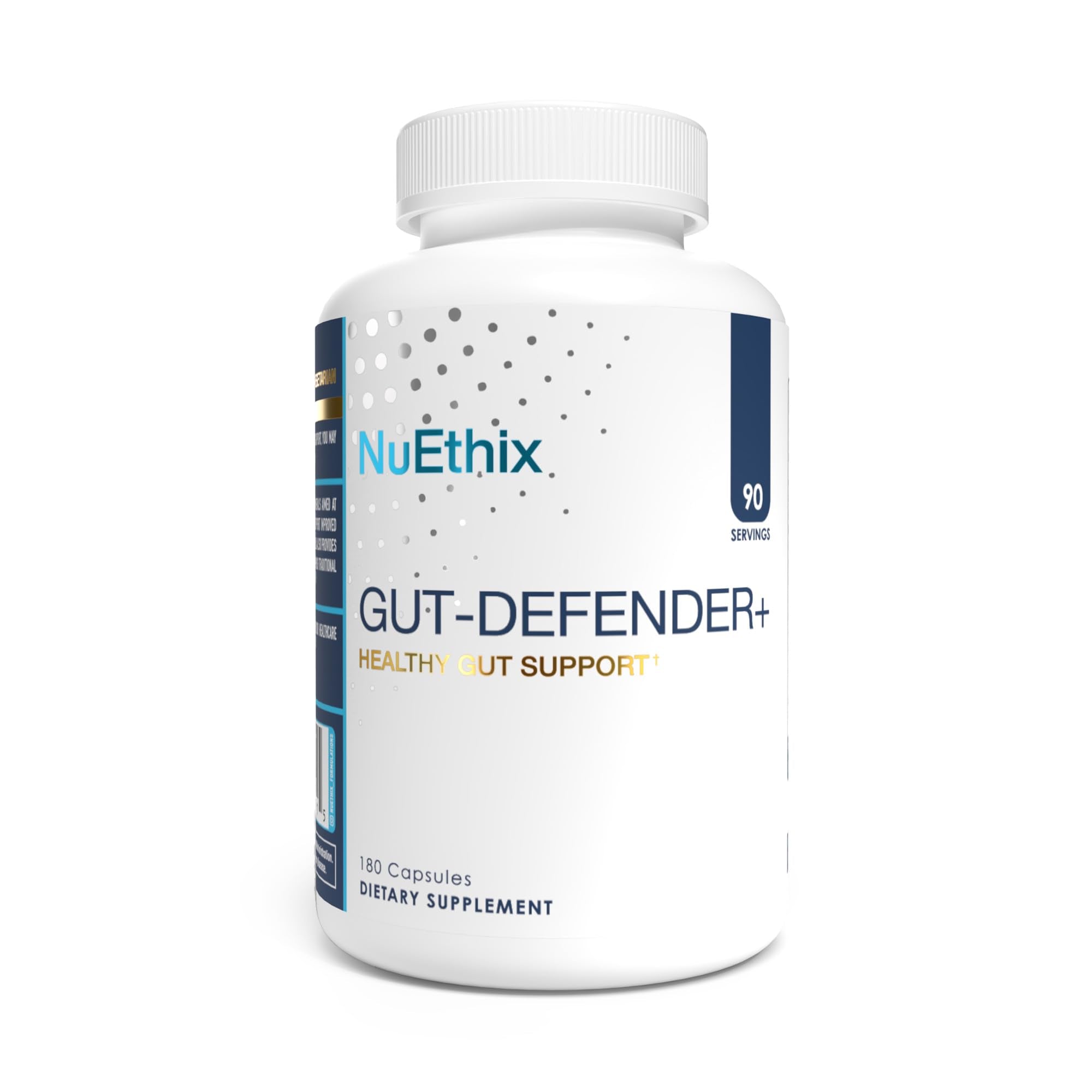 NuEthix Formulations Gut Defender+ Microbiome Balance Dietary Supplement, 180 Capsules, 90 Servings - TrustMedUSA