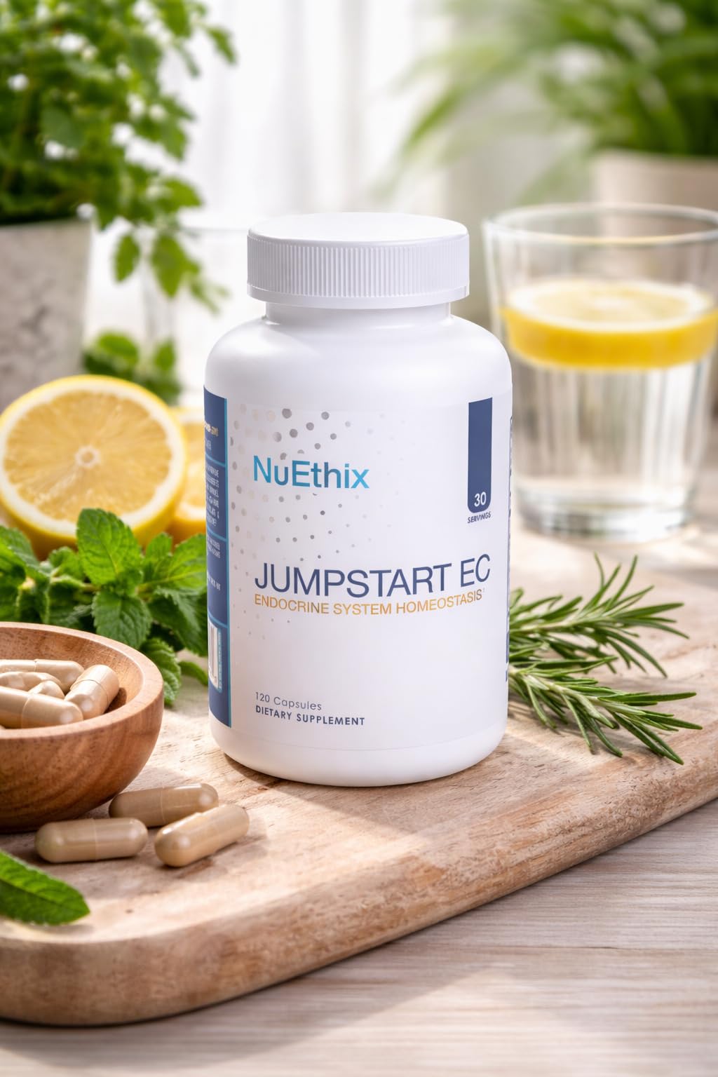 NuEthix Formulations Jumpstart EC, Endocrine System Homeostasis Dietary Supplement, 120 Capsules - TrustMedUSA