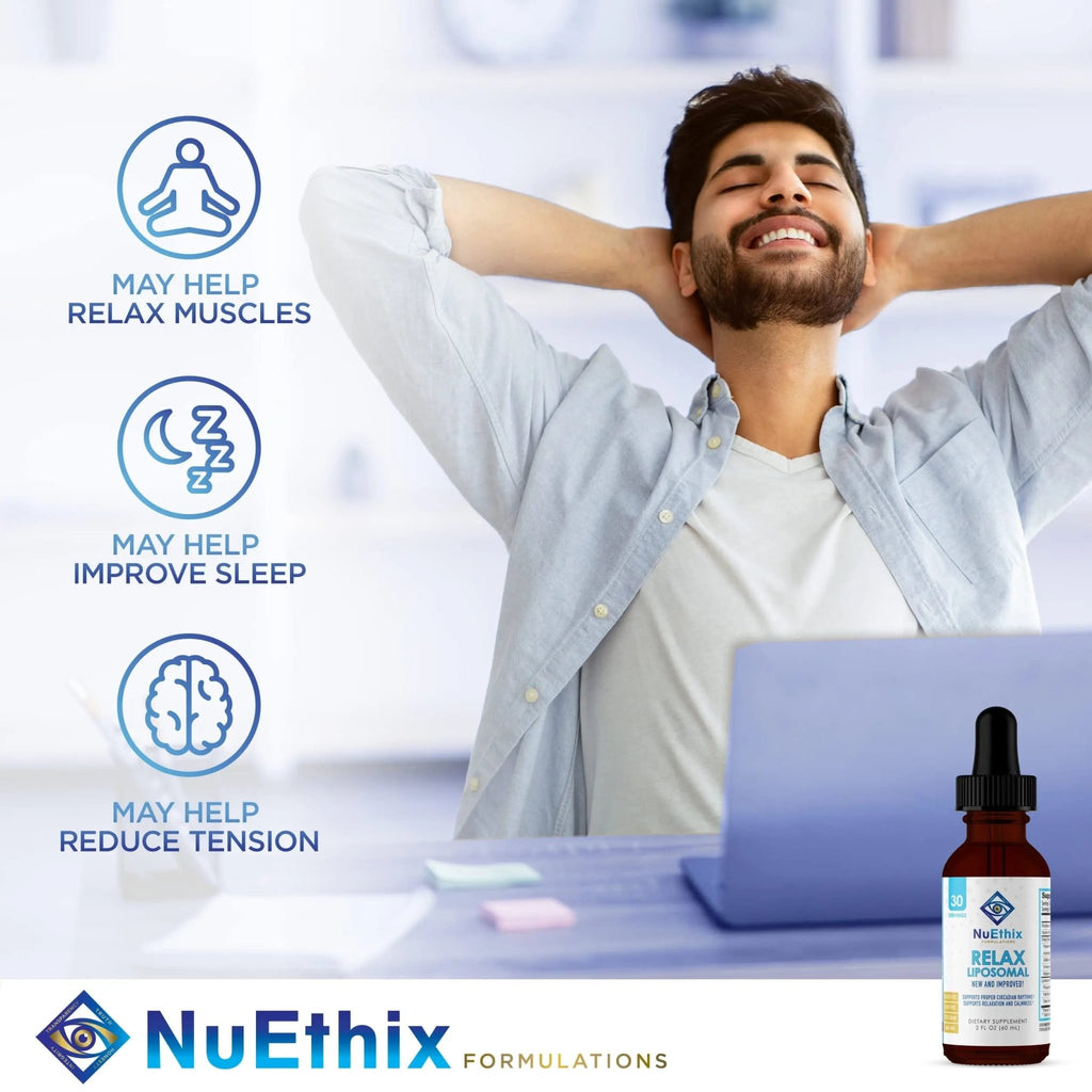 NuEthix Formulations Relaxation Supplement Bundle: Cort-Eaze Cortisol-Control Supplement, 60 Capsules, 30 Servings and Relax Liposomal, 2 Fluid Ounces, 30 Servings - TrustMedUSA