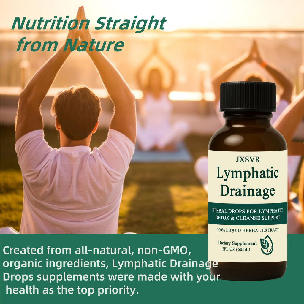 Nuflos Lymphatic Drainage Drops, Lymphatic Drainage Massager& Supplements, 2 Fl. Oz-Herbal Blend-Lymph System Support, Lymphatic Drainage, Immune System & Detox - Maple Wellness Supplements