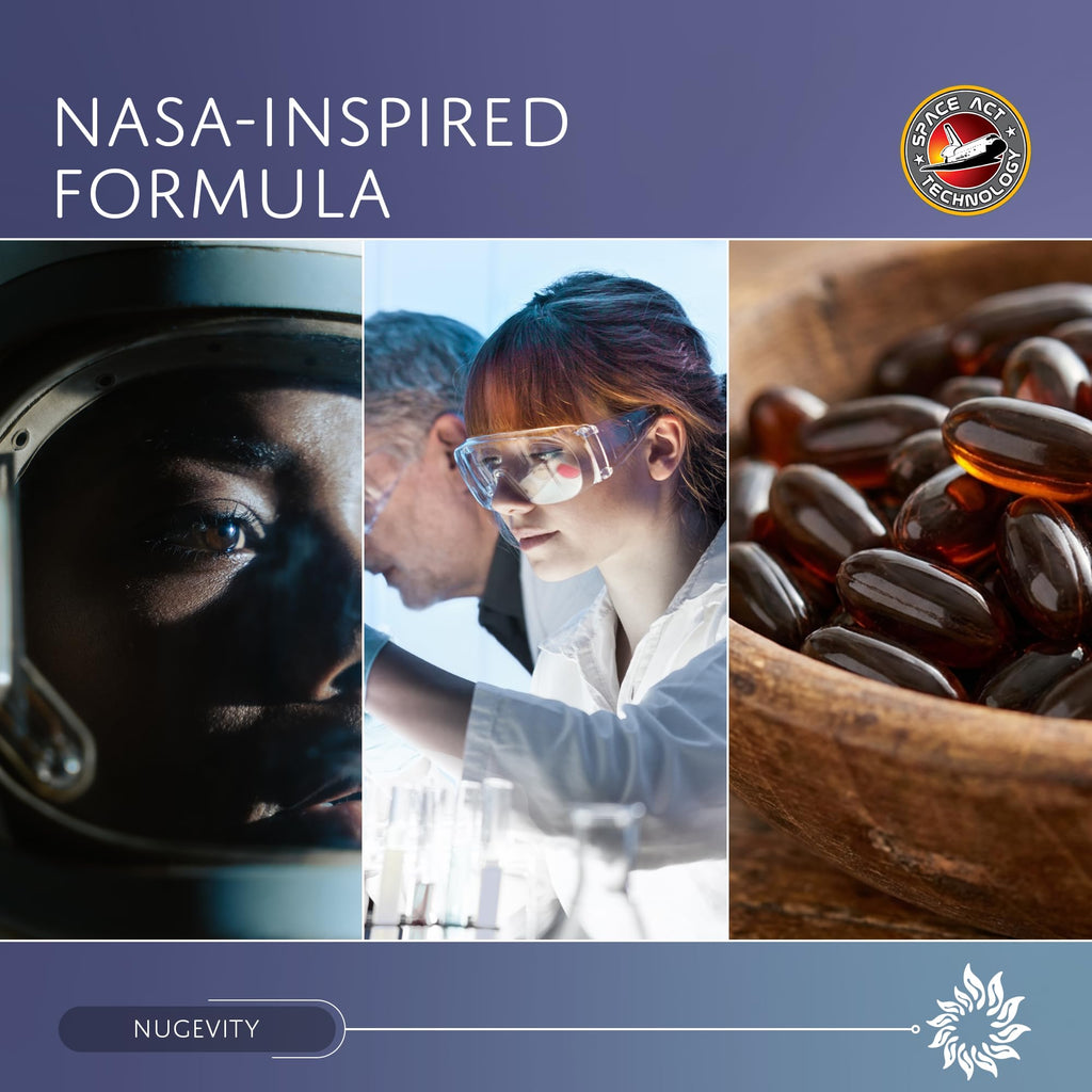 Nugevity OS2 Ocular Support Solution - Patented Eye Vitamins for Macular Health, Dry Eye and Blue Light - Lutein, Zeaxanthin, Omega 3, Astaxanthin and AREDS2 Supplements, Co-Developed by NASA, 90 ct - TrustMedUSA