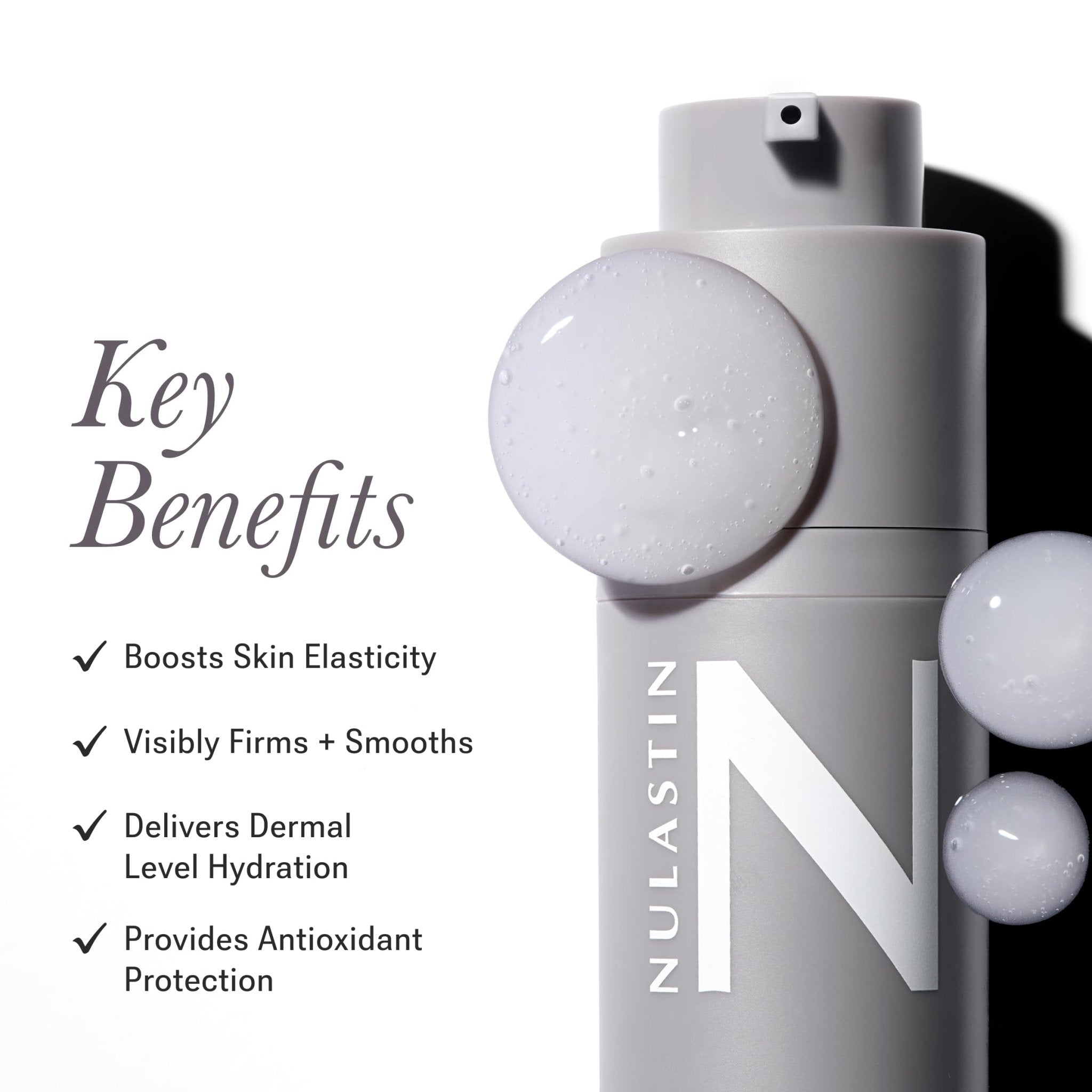 NULASTIN Dermal Rejuvenating Peptide Face Serum for Women with Elastin - Firming, Anti Aging, Barrier Repair, Plumping Hydrating Serum Sensitive & Mature Skin - Vegan, 1 Fl Oz - Maple Wellness Supplements