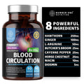Number One Nutrition Premium Blood Circulation Supplement for Women and Men [8 Powerful Herbs & Vitamins] All Natural Blood Flow Supplement with Hawthorn, Butchers Broom and Cayenne Pepper, 90 Caps - TrustMedUSA