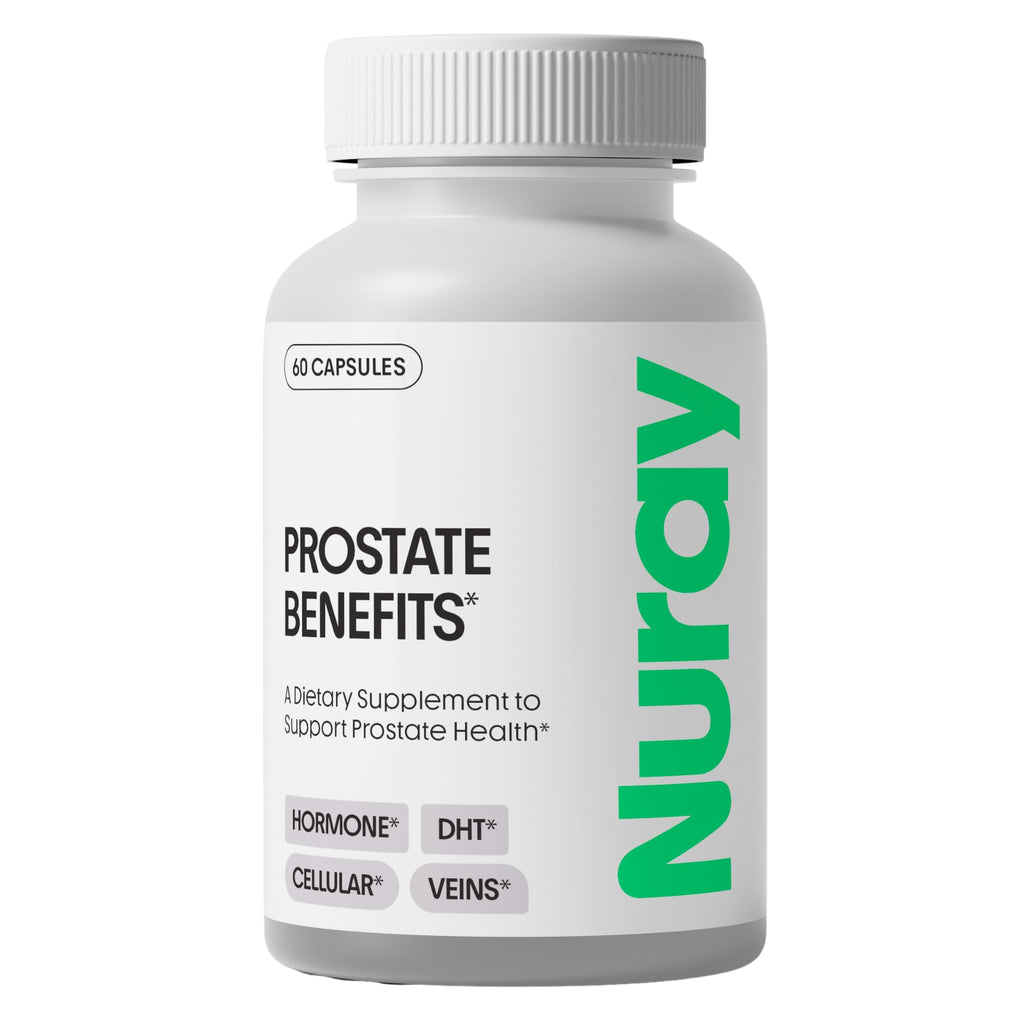 Nuray Prostate Support Supplement for Men and Women with Saw Palmetto, Vitamin C, Vitamin E, Zinc, Stinging Nettle & Alpha Lipoic Acid - 60 Vegetarian Capsules - TrustMedUSA
