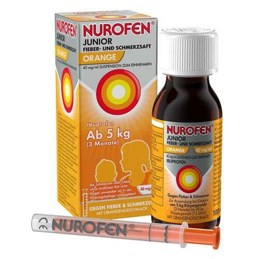 NUROFEN® Junior Fever and Pain Syrup Orange 40 mg/ml, 100 ml - TrustMedUSA