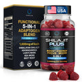 Nusalus Shilajit Plus Gummies – 5-in-1 Adaptogen Energy & Focus Supplement | Shilajit, Ashwagandha, Lion’s Mane, Sea Moss & Beet Root | Natural Energy & Stress Support | Made in USA, Vegan, 60ct - TrustMedUSA