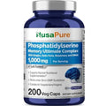 NusaPure Phosphatidylserine Memory Ultimate Complex 1000mg 200 Vegetarian Caps - TrustMedUSA