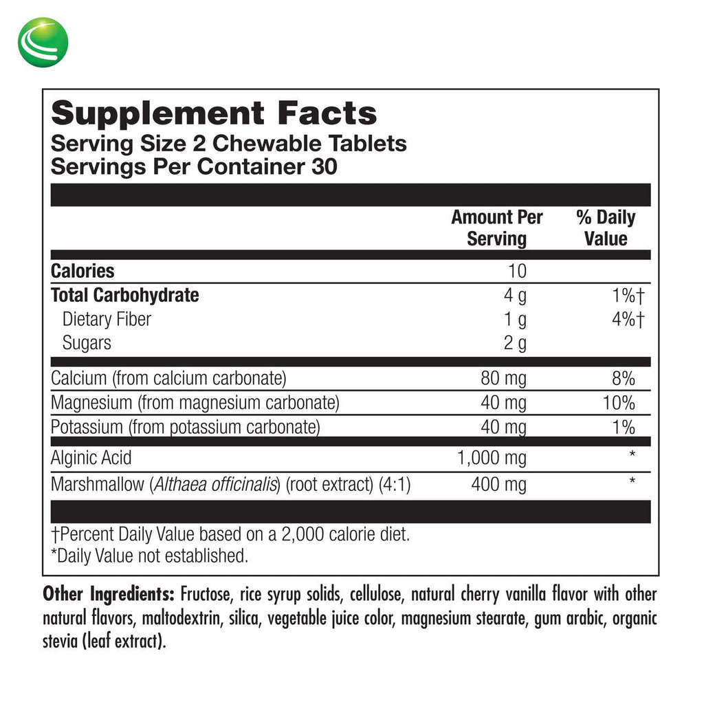 Nutra Biogenesis EsophaSoothe - Chewable Esophogeal Support with Magnesium, Potassium & Calcium for Men & Women - 60 Tablet Chews - TrustMedUSA