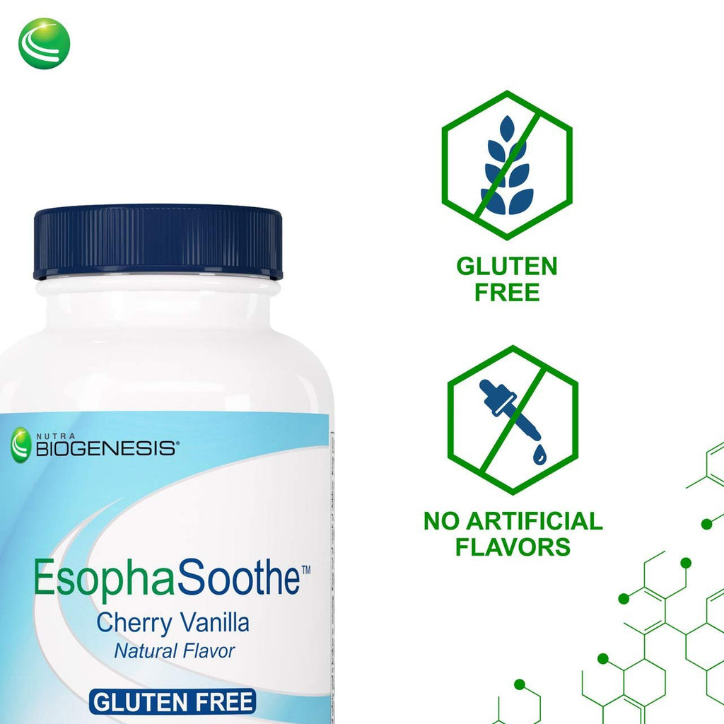 Nutra Biogenesis EsophaSoothe - Chewable Esophogeal Support with Magnesium, Potassium & Calcium for Men & Women - 60 Tablet Chews - TrustMedUSA