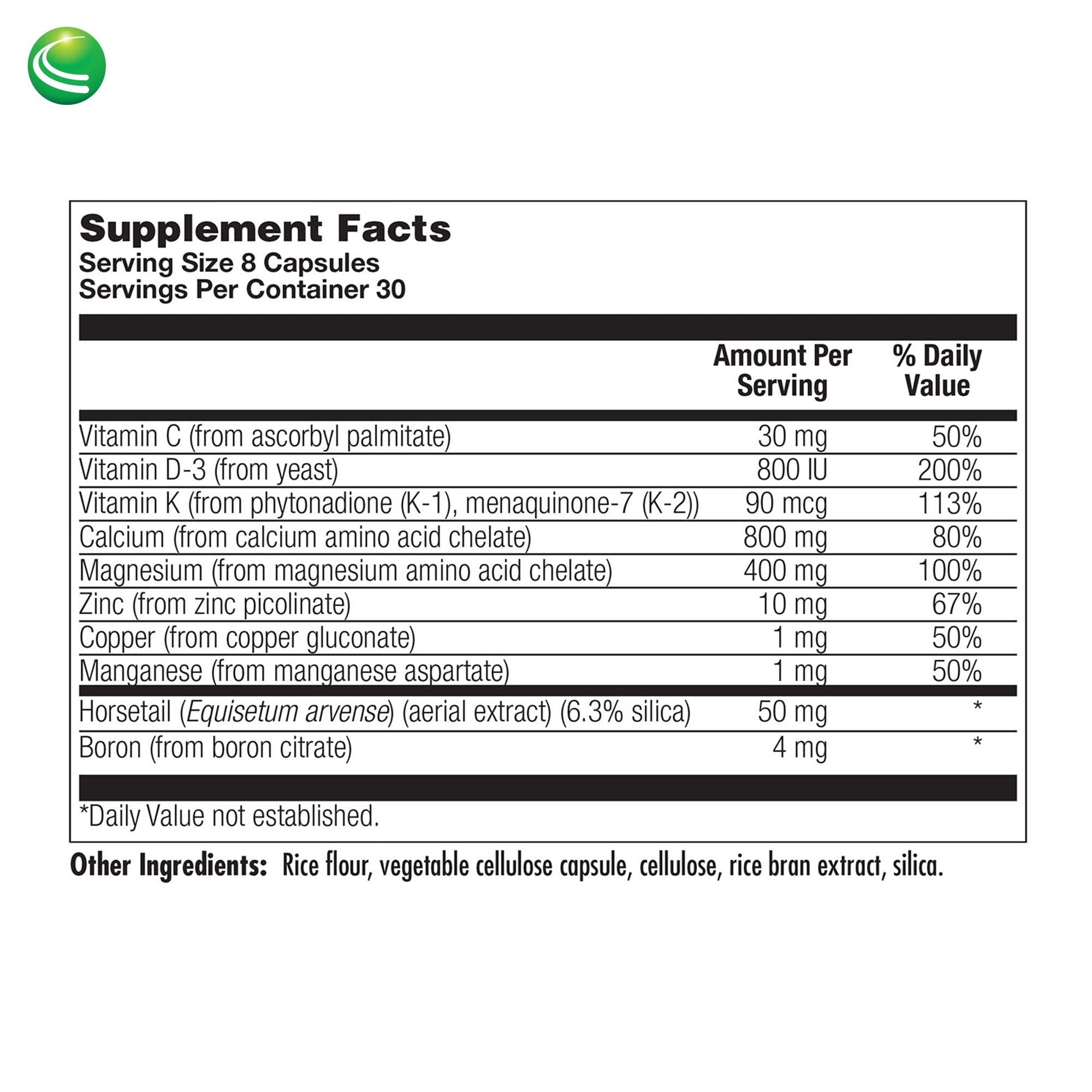 Nutra Biogenesis Osteogenesis - Bone Health Supplements for Women & Men, Vitamin D3 K2 & Calcium for Bone Density & Healing, Minerals Zinc, Magnesium & Boron - 240 Veggie Capsules - TrustMedUSA