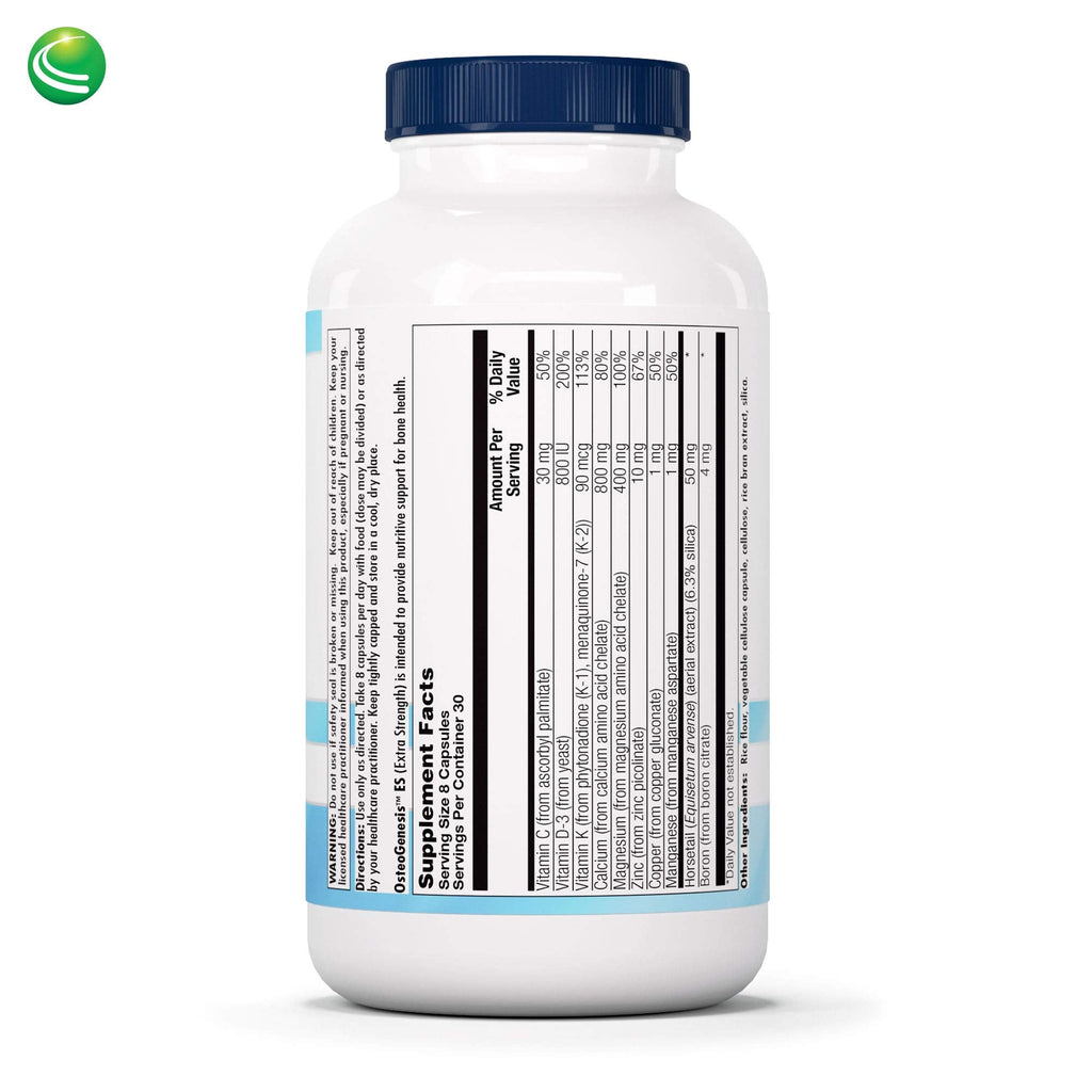 Nutra Biogenesis Osteogenesis - Bone Health Supplements for Women & Men, Vitamin D3 K2 & Calcium for Bone Density & Healing, Minerals Zinc, Magnesium & Boron - 240 Veggie Capsules - TrustMedUSA