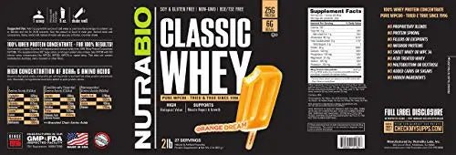 NutraBio Classic Whey Protein Powder- 25G of Protein Per Scoop - Full-Spectrum Amino - TrustMedUSA