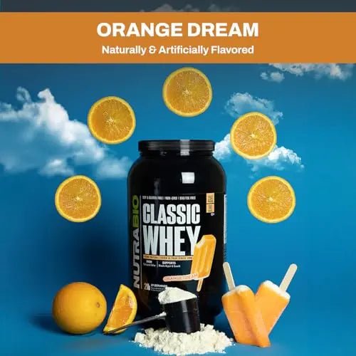 NutraBio Classic Whey Protein Powder- 25G of Protein Per Scoop - Full-Spectrum Amino - TrustMedUSA