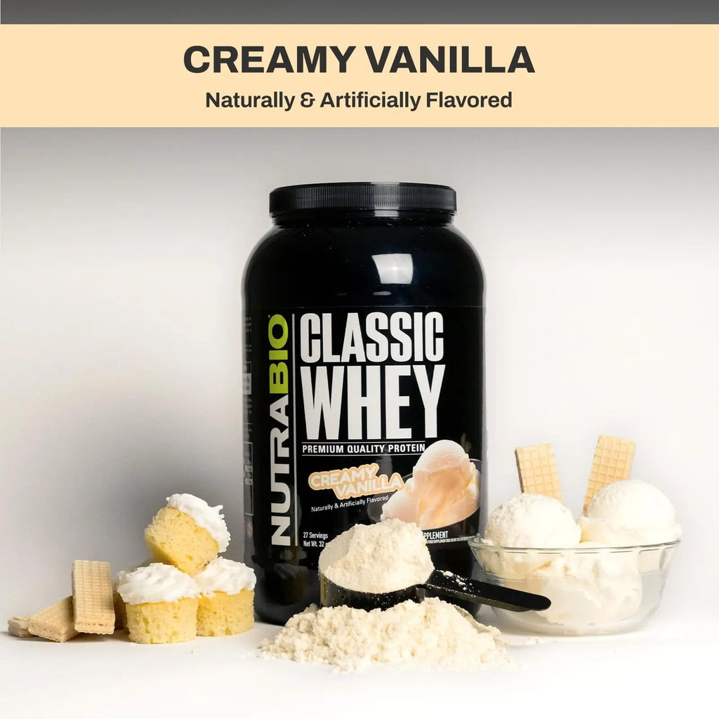 NutraBio Classic Whey Protein Powder- 25G of Protein Per Scoop - Full-Spectrum Amino - TrustMedUSA