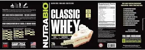 NutraBio Classic Whey Protein Powder- 25G Protein Per Scoop - Full-Spectrum Amino - TrustMedUSA