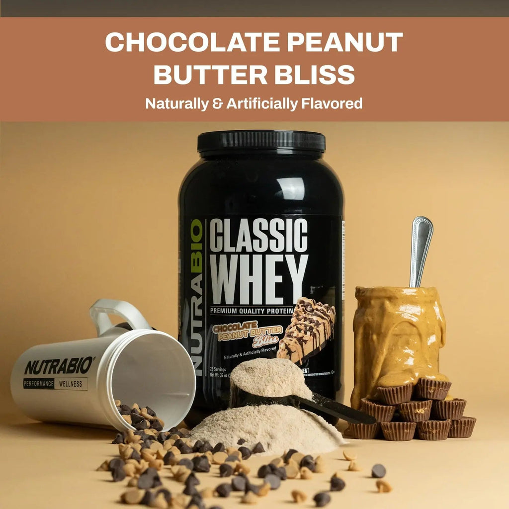 NutraBio Classic Whey Protein Powder- Full-Spectrum Amino Acid Profile - No Fillers - TrustMedUSA