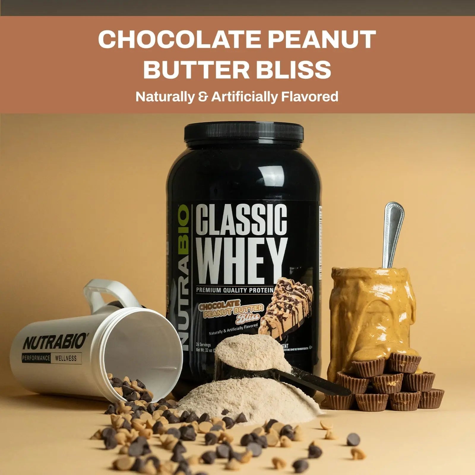 NutraBio Classic Whey Protein Powder- Full-Spectrum Amino Acid Profile - No Fillers - TrustMedUSA