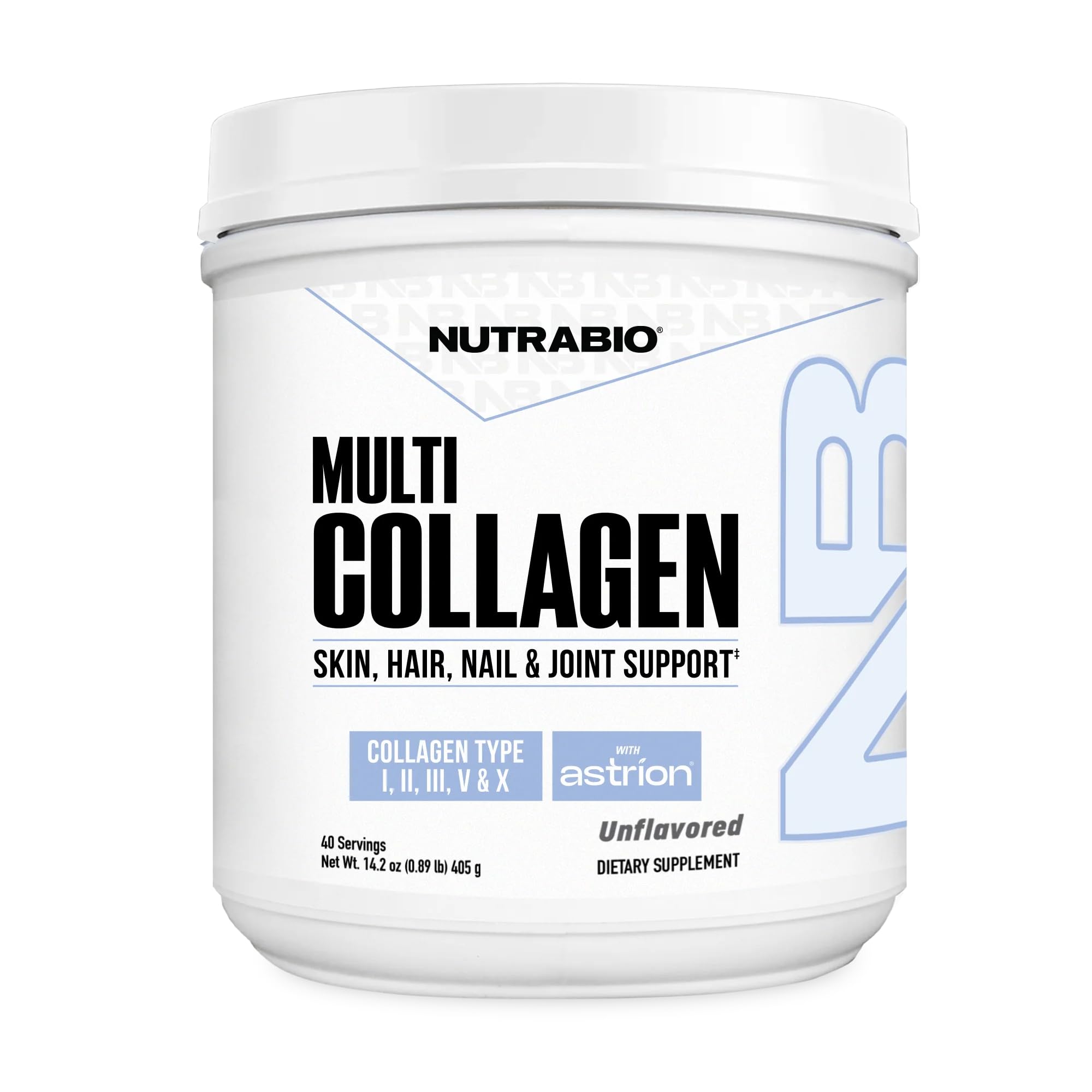 NutraBio Multi Collagen Powder - Hydrolyzed Collagen Peptides for Glowing Hair & Skin - Grass-Fed - Collagen Powder for Women and Men - 40 Servings- Unflavored - Maple Wellness Supplements