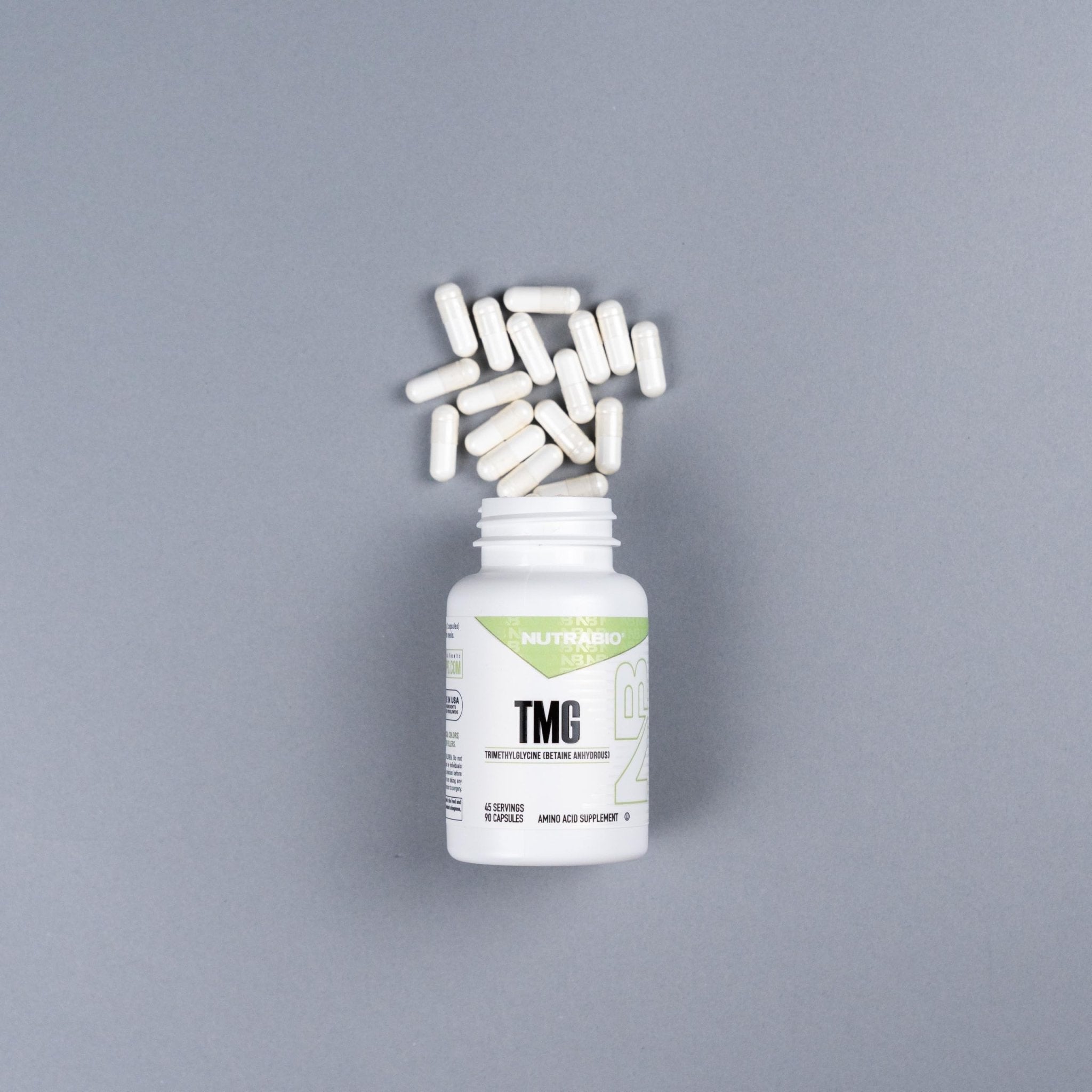 NutraBio TMG Supplements Betaine Anhydrous 500mg Capsules, Trimethylglycine Homocysteine Support - TrustMedUSA
