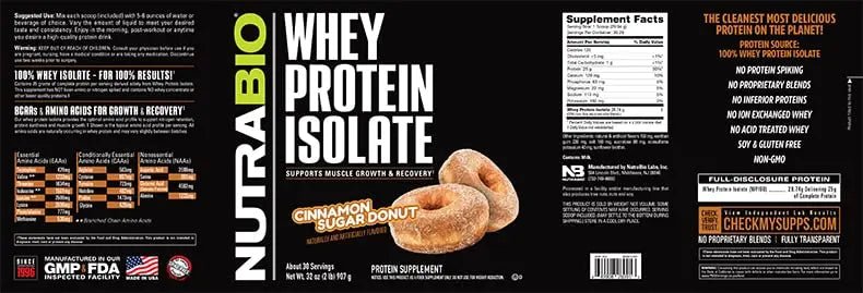 NutraBio Whey Protein Isolate Supplement – 25g of Protein Per Scoop with Complete - TrustMedUSA