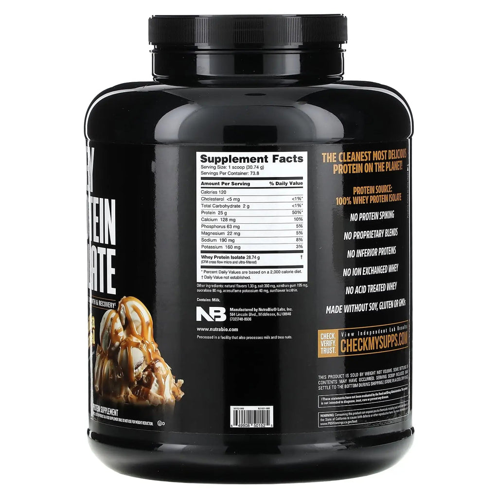 NutraBio Whey Protein Isolate Supplement – 25g of Protein Per Scoop with Complete - TrustMedUSA
