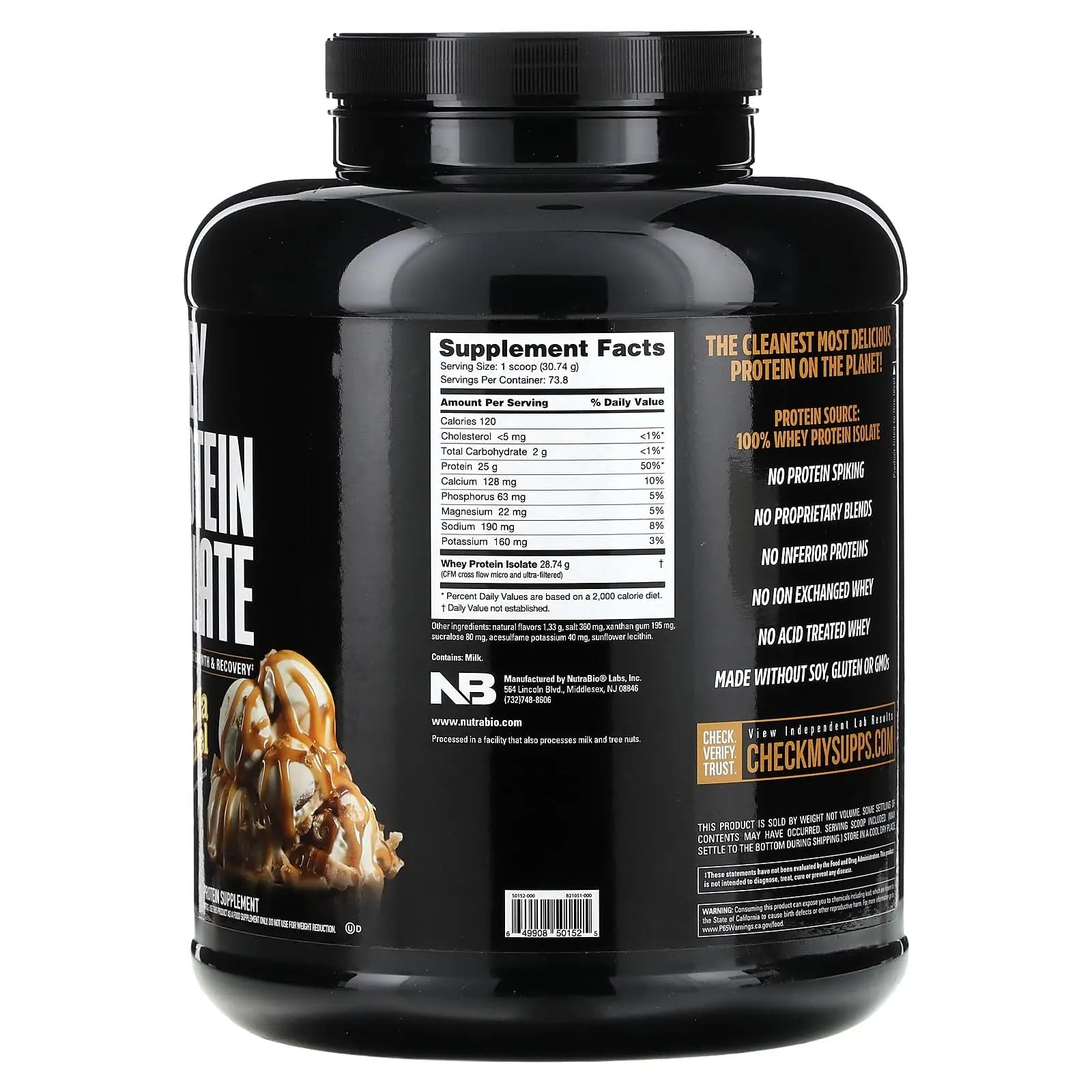 NutraBio Whey Protein Isolate Supplement – 25g of Protein Per Scoop with Complete - TrustMedUSA