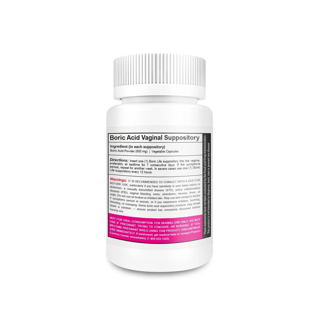 NutraBlast Boric Acid Suppositories - 100% Pure Made in USA - Boric Life Intimate Health Support (14 Count) - TrustMedUSA