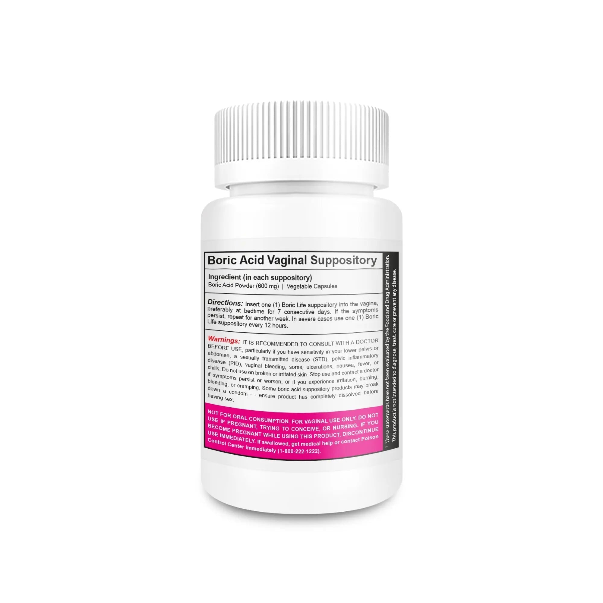 NutraBlast Boric Acid Suppositories - 100% Pure Made in USA - Boric Life Intimate Health Support (14 Count) - TrustMedUSA