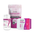 NutraBlast Boric Acid Suppositories 600mg (30 Count) Bundle with Disposable Applicators (15-Pack) and Balance Shield Panty Liners (180mm, 20-Pack) - TrustMedUSA