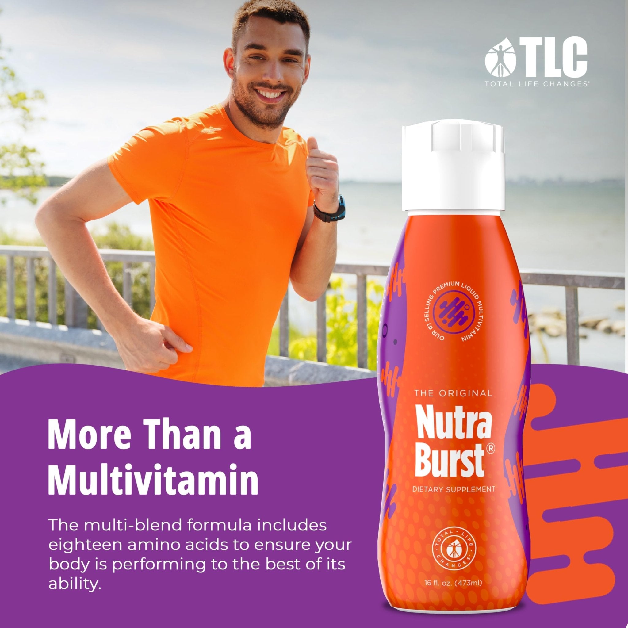 NutraBurst - Liquid Multivitamin, Daily Nutritional Support, Packed with Essential Vitamins and Minerals, 16 fl. oz - TrustMedUSA