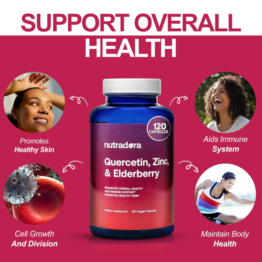 Nutradora Quercetin 1000mg Per Serving Veggie Capsules, Non-GMO - TrustMedUSA