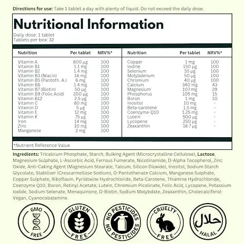 NutraKing Multivitamin Tablets for Women (32 Day Supply) - 31 Multivitamins - TrustMedUSA