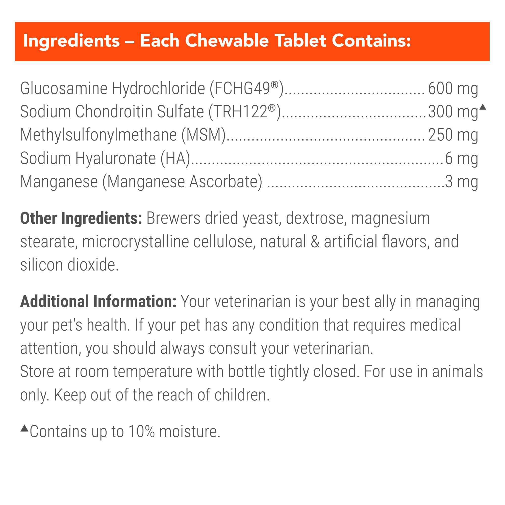Nutramax Cosequin for Dogs Joint Health Supplement, Contains Glucosamine for Dogs, Plus Chondroitin, MSM and HA, Supports Healthy Joints, Chewable Tablets, 75 Count - TrustMedUSA