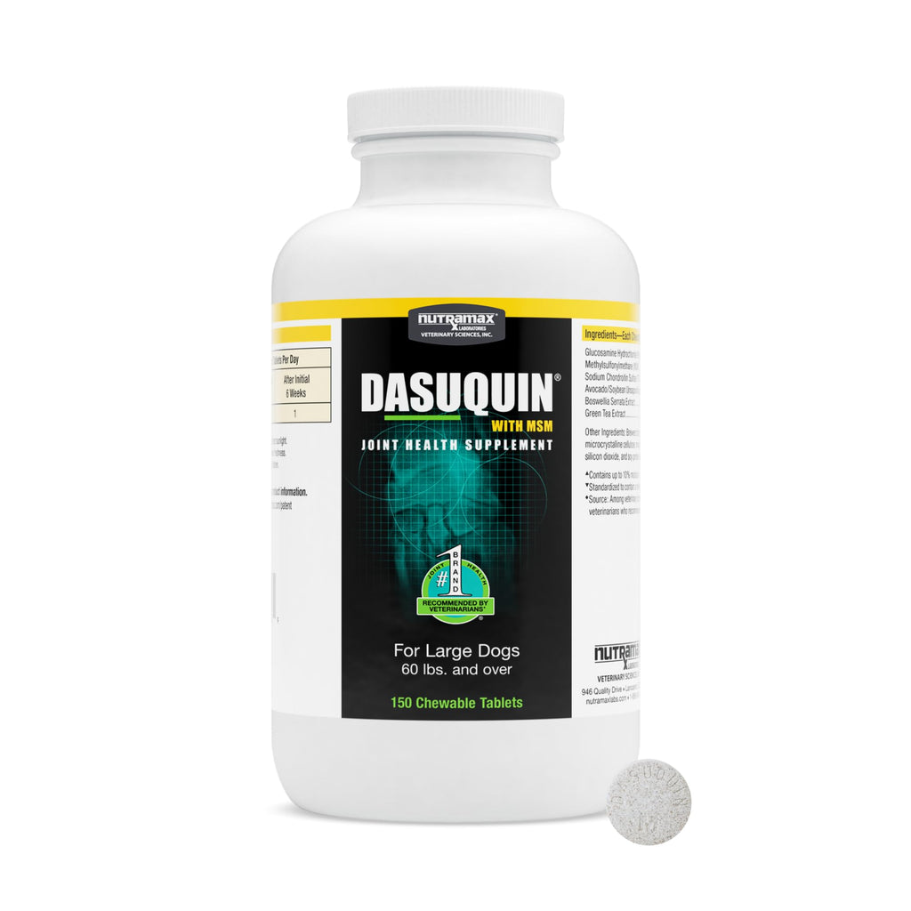 Nutramax Dasuquin for Large Dogs, Joint Health Supplement, Contains Glucosamine for Dogs, Plus Chondroitin, ASU, MSM and More, Supports Healthy Joints, Chewable Tablets, 150 Count - TrustMedUSA