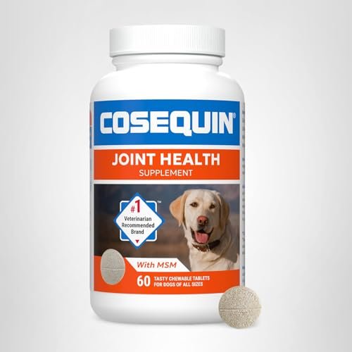 Nutramax Laboratories Cosequin Maximum Strength Joint Health Supplement for Dogs - With Glucosamine, Chondroitin, and MSM, 2 Pack, 264 Total Chewable Tablets - TrustMedUSA