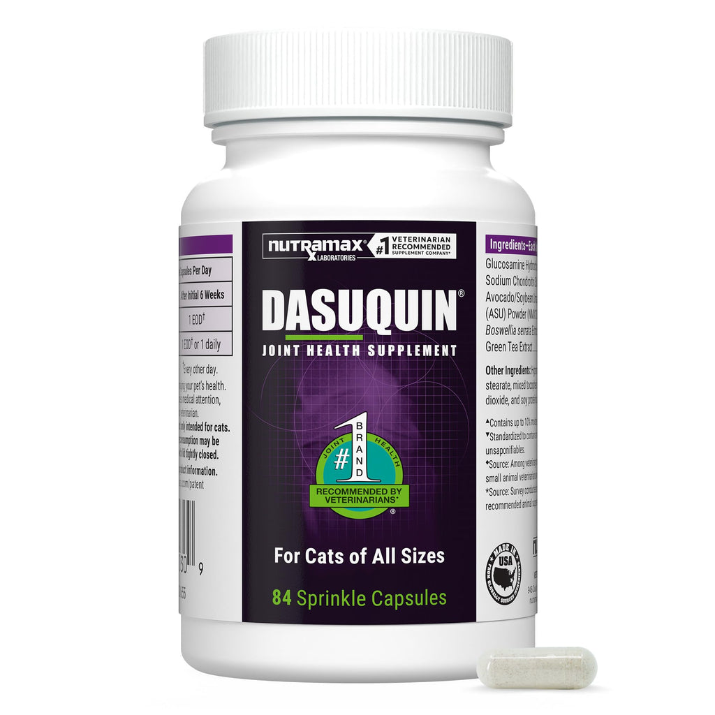 Nutramax Laboratories Dasuquin Joint Health Supplement for Cats - With Glucosamine, Chondroitin, ASU, Boswellia Serrata Extract, and Green Tea Extract, 84 Capsules - TrustMedUSA