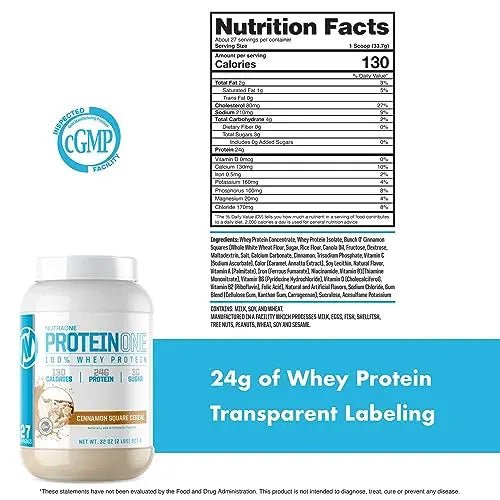 NutraOne ProteinOne Whey Protein Promote Recovery and Build Muscle with a Protein - TrustMedUSA