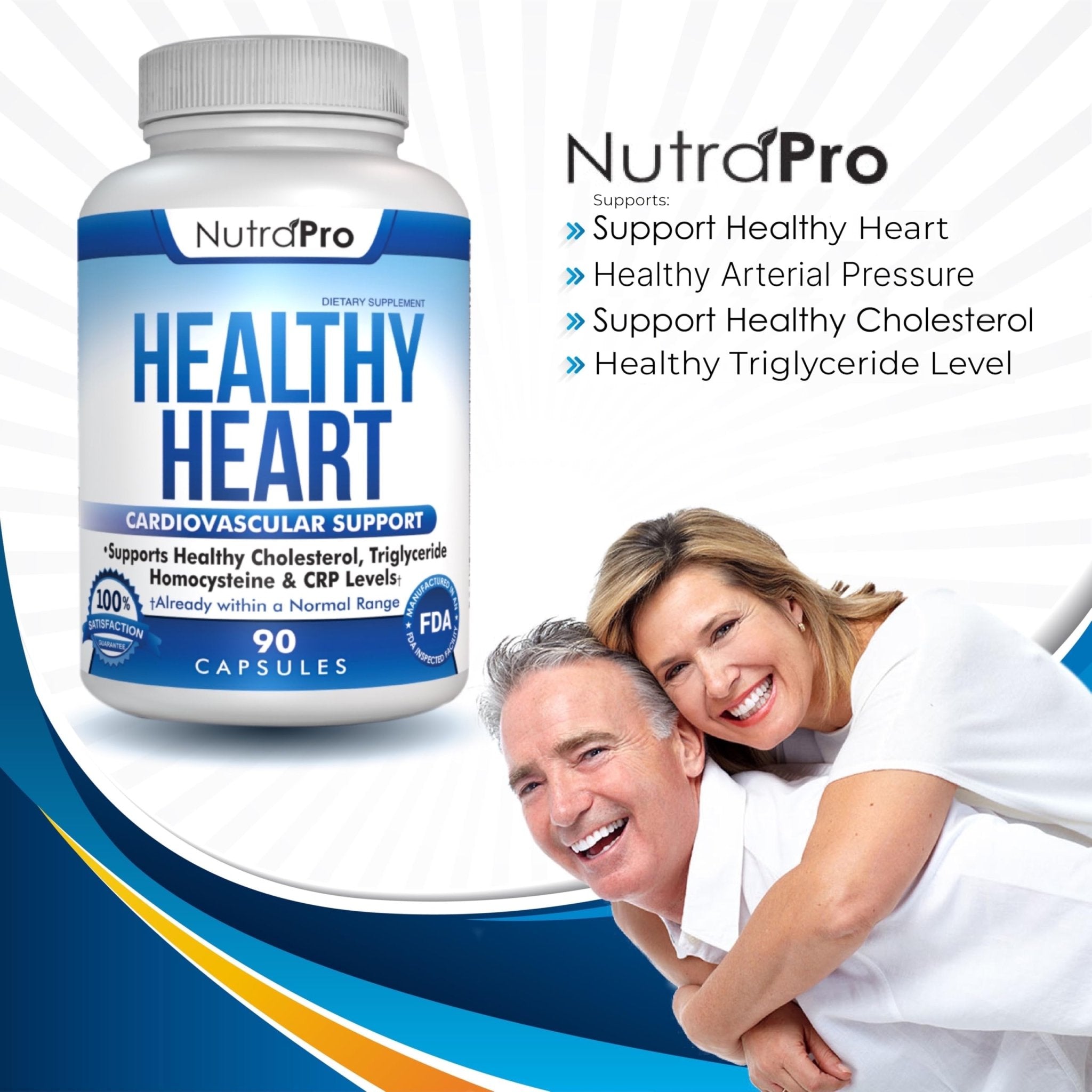 NutraPro Healthy Heart - Heart Health Supplements & Arteries Support .Healthy Cholesterol and Triglyceride. GMP Certified. - TrustMedUSA