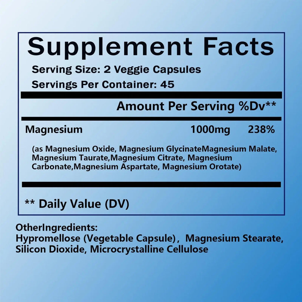 Nutrapure Magnesium Complex 7 Elemental Supplement - Magnesio Complex 1000mg Forms Including Glycinate, Citrate, Malate, Taurate Chelated | Energy Support | Vegan Non-GMO, 90 Capsules (2) - TrustMedUSA