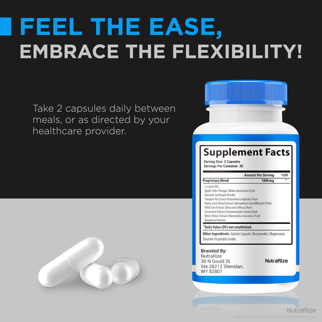 NutraRize (2 Pack) Flexopril Ultra Capsules, Official Flexopril for Joint Support, All-Natural Formula to Fortify Bones and Bolster Flexibility, Premium FlexoprilUltra Pills Review (120 Capsules) - TrustMedUSA