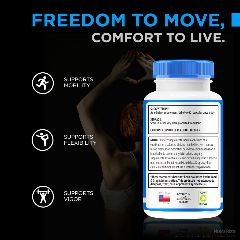 NutraRize (2 Pack) Flexopril Ultra Capsules, Official Flexopril for Joint Support, All-Natural Formula to Fortify Bones and Bolster Flexibility, Premium FlexoprilUltra Pills Review (120 Capsules) - TrustMedUSA