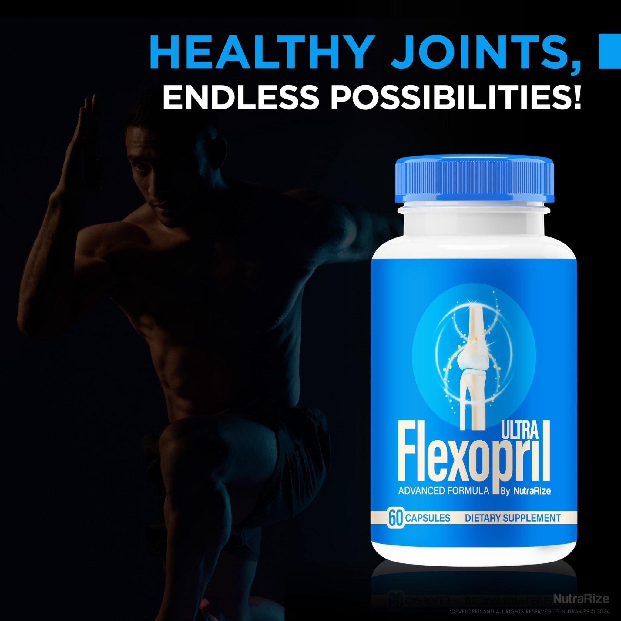 NutraRize (2 Pack) Flexopril Ultra Capsules, Official Flexopril for Joint Support, All-Natural Formula to Fortify Bones and Bolster Flexibility, Premium FlexoprilUltra Pills Review (120 Capsules) - TrustMedUSA